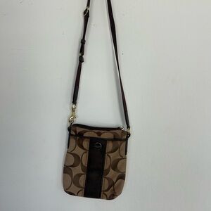Coach Brown and Black Crossbody Bag